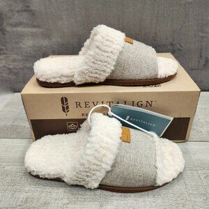 Revitalign Juniper ORTHOTIC Sleeper Size 6.5B (EU 37B) Open Toe Linen NIB